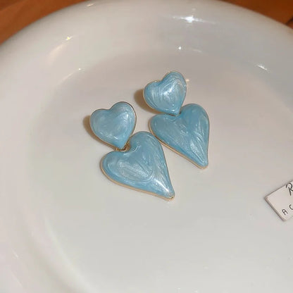 Blue Heart earrings