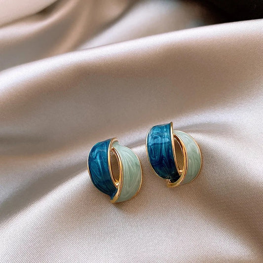 Cool blue earrings