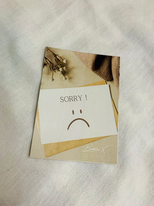 Sorry card