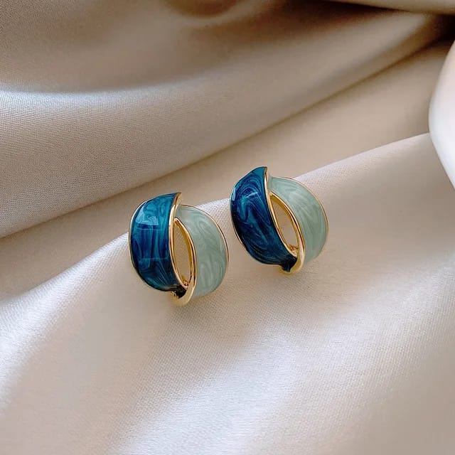 Cool blue earrings